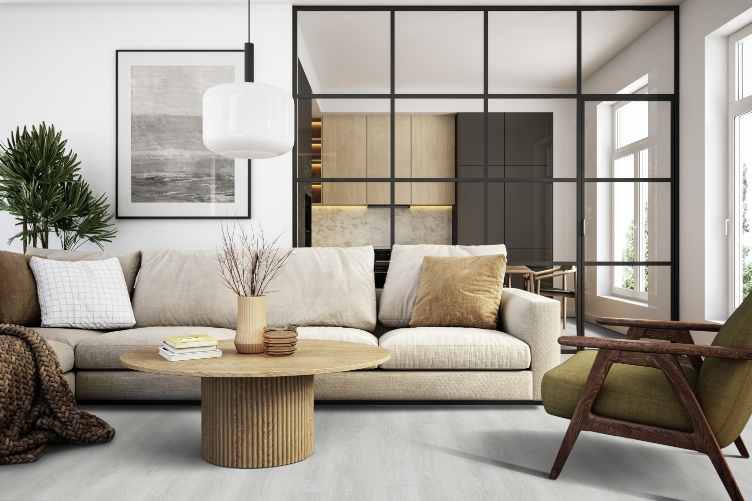 Vinylová podlaha DESIGNART 0,30 Rigid Click - Bohem Light Grey