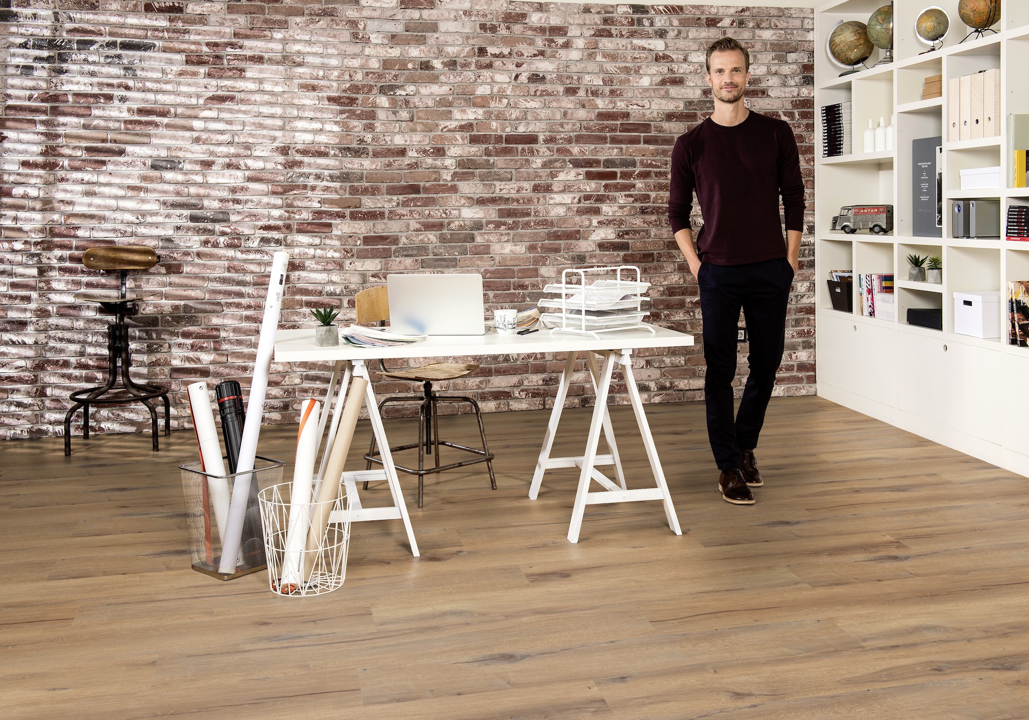Vinylová podlaha Gerflor Creation 40 Rigid Acoustic 0850 Cedar Brown