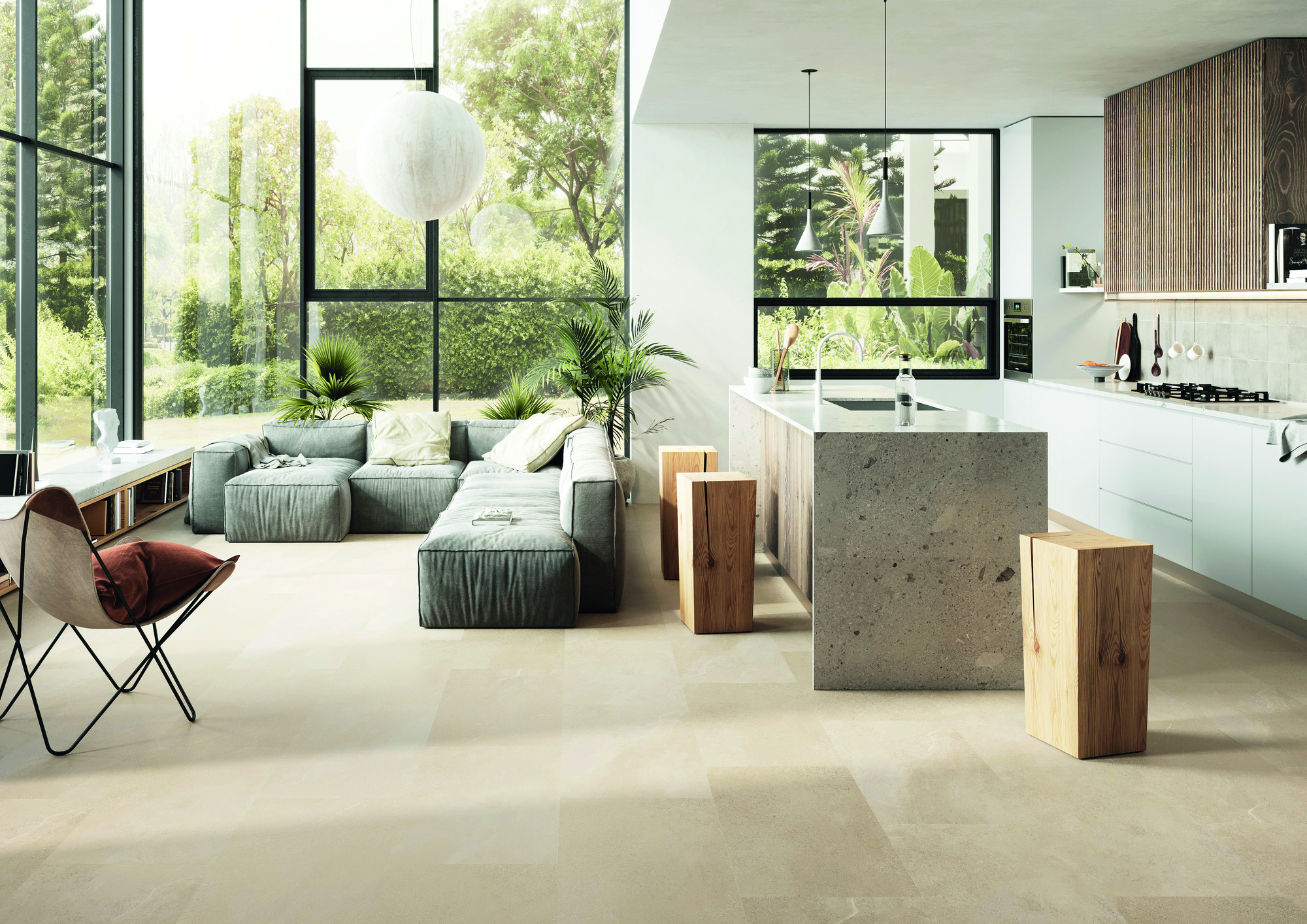 Vinylová podlaha Gerflor Creation 40 Rigid Acoustic 1276 Curton Stone Light Beige