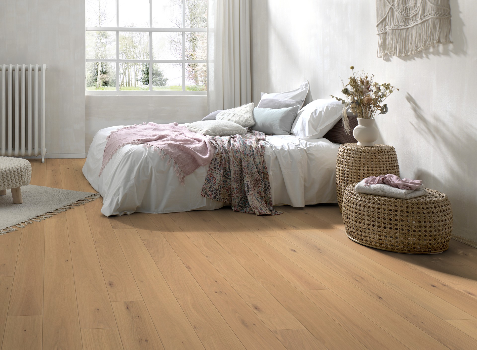 Dřevěná podlaha dýhová PARKY DELUXE+ Sand Oak Rustic Light