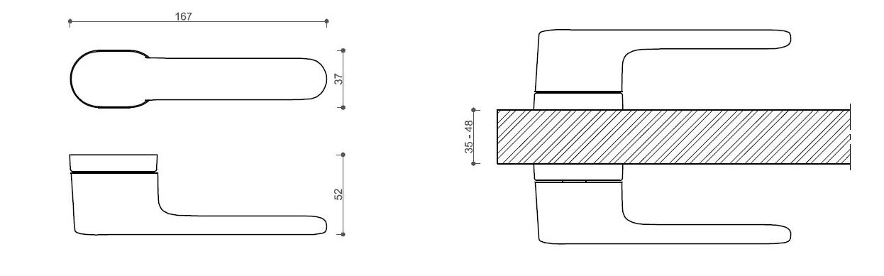 Dveřní kování TWIN AKIK HA202 BB/NI-SAT-MAT