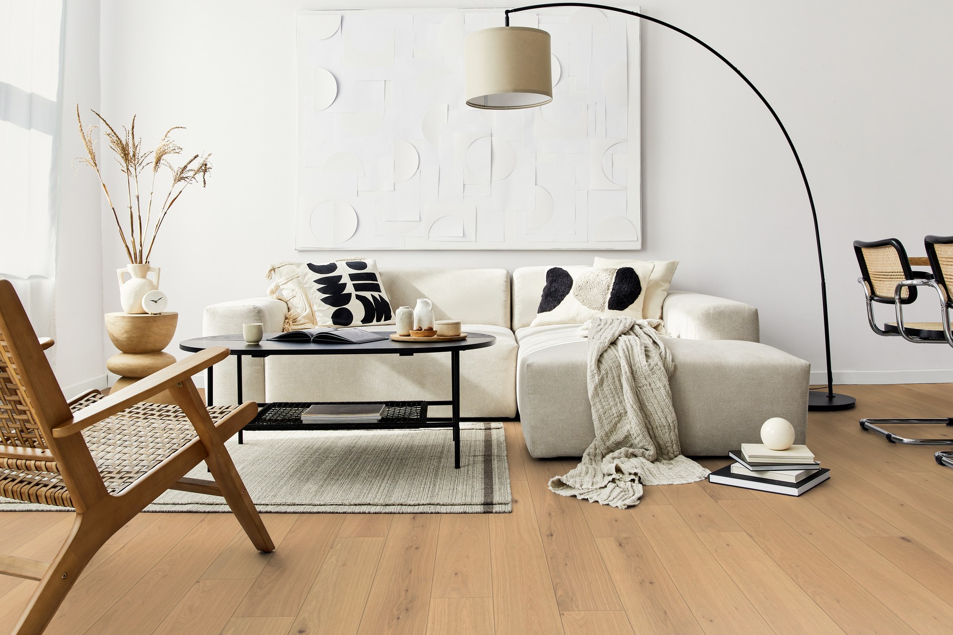 Dřevěná podlaha dýhová PARKY DELUXE+ Sand Oak Rustic Light