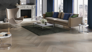 Dřevěná podlaha Barlinek Marzipan Muffin Herringbone 130